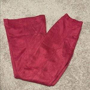 NWT Magenta Faux Suede Boot Cut Flare Pants